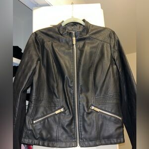 New York & Company Black Leather Jacket